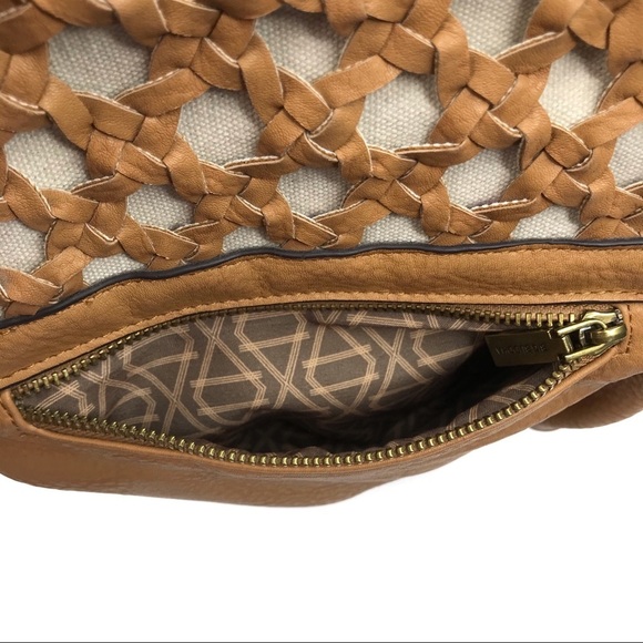 Big Buddha | Brown Braided Overlay Crossbody Bag - Picture 9 of 9